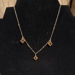 Panacea Pink Gold Clover Necklace